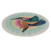 ijsvogel-mandala snijplank (Hoek)