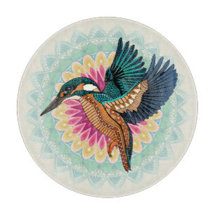 ijsvogel-mandala snijplank