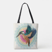 ijsvogel-mandala tote bag (Achterkant)