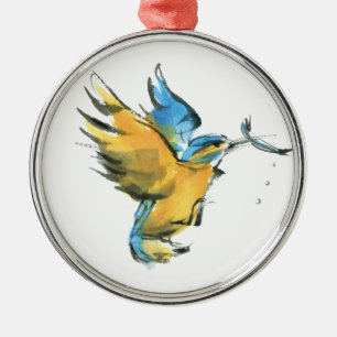 IJsvogel Metalen Ornament