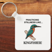 IJsvogel Oefent Stilte Als IJsvogel Sleutelhanger (Voorkant)