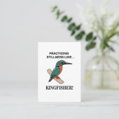 IJsvogel oefent stilte  Visitekaartje (Staand voorkant)