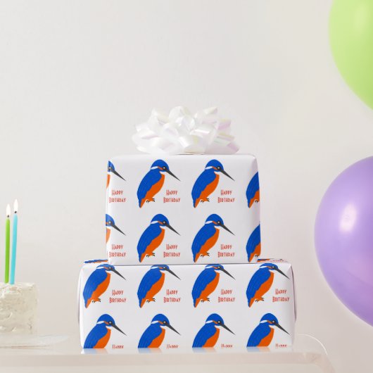 Ijsvogel ontwerp verjaardagscadeau cadeaupapier (Feestgeschenken)