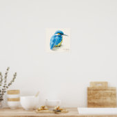 IJsvogel ornithologie fijnkunst vierkante print (Keuken)