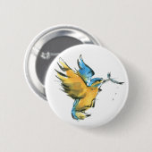 IJsvogel Ronde Button 5,7 Cm (Voorkant /achterkant)