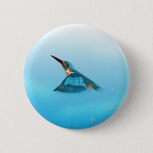 IJsvogel Ronde Button 5,7 Cm (Voorkant)