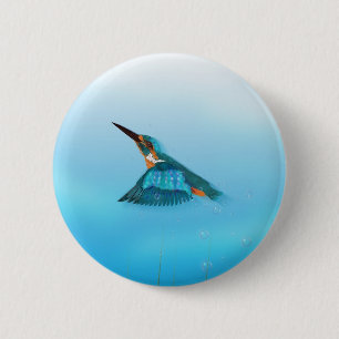 IJsvogel Ronde Button 5,7 Cm