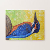 IJsvogel Schilderij Briefkaart Legpuzzel (Horizontaal)