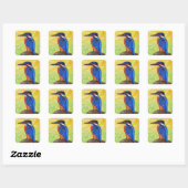 IJsvogel Schilderij Vierkante Sticker (Vel)