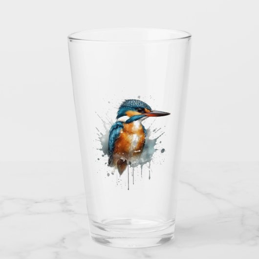 Ijsvogel Splash Glas (Voorkant)