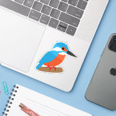 IJsvogel Sticker (Laptop met iPhone)