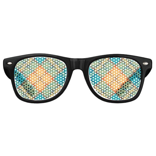Ijsvogel Tartan Retro Zonnebril (Voorkant)