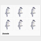IJSVOGEL VIERKANTE STICKER (Vel)