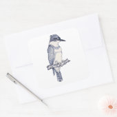 IJSVOGEL VIERKANTE STICKER (Envelop)