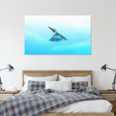 ijsvogel Vogel Canvas Afdruk (Insitu (Slaapkamer))