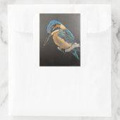 Ijsvogel Vogel Fijne Kunstmok Vierkante Sticker (Tas)
