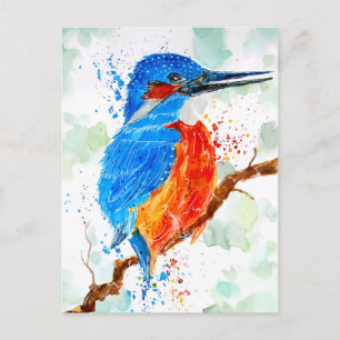 IJsvogel Wachtend op Prooi Briefkaart