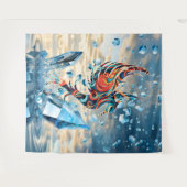 Ijsvogel Wandkleed (Voorkant (horizontaal))