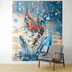 Ijsvogel Wandkleed