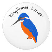 Ijsvogelontwerp gepersonaliseerd keramische knop (Voorkant)