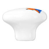 Ijsvogelontwerp gepersonaliseerd keramische knop (Zijkant)