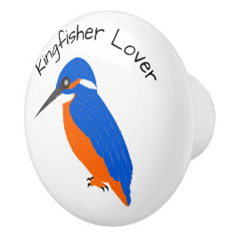 Ijsvogelontwerp gepersonaliseerd keramische knop