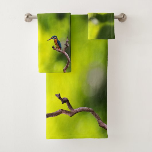 ijsvogels op takken bad handdoek (Insitu)