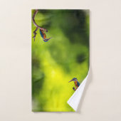 ijsvogels op takken bad handdoek (Handdoek)