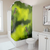 ijsvogels op takken douchegordijn (In situ)