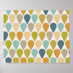 Ijsvormen midcentury kunstposter poster