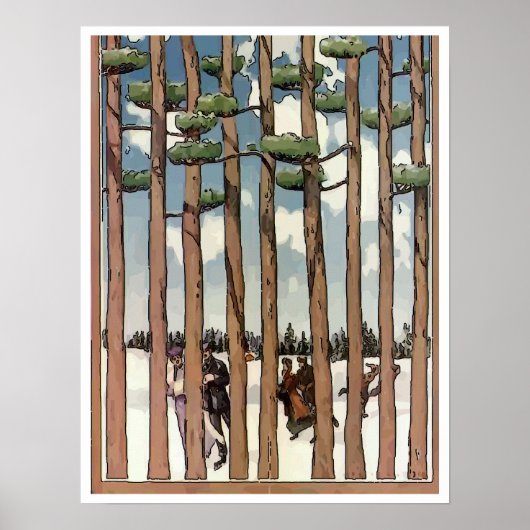 ijsvorming bij bomen poster (Voorkant)