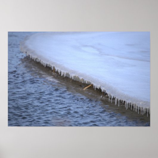 IJsvorming met waterposter Poster (Voorkant)