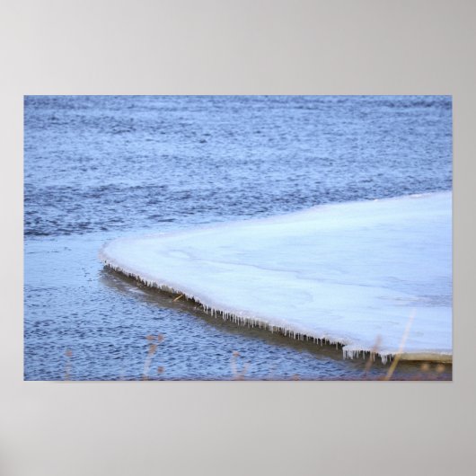 IJsvorming met waterposter Poster (Voorkant)
