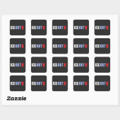 IJsvrij Anti Trump Vierkante Sticker (Vel)