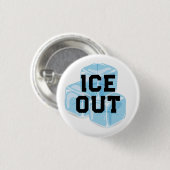 IJsvrij blauw ijs Ronde Button 3,2 Cm (Voorkant /achterkant)