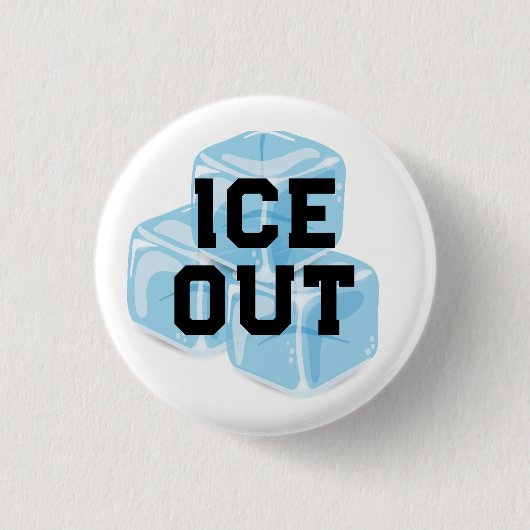 IJsvrij blauw ijs Ronde Button 3,2 Cm (Voorkant)