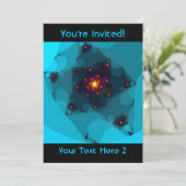 IJsvuur. Fractal Art. Blue. Kaart (Staand voorkant)