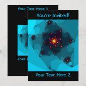 IJsvuur. Fractal Art. Blue. Kaart (Voorkant / Achterkant)