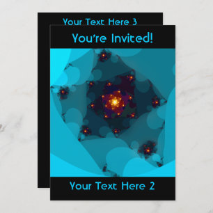 IJsvuur. Fractal Art. Blue. Kaart