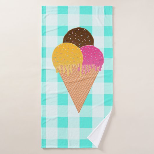 ijswafelkegel badhanddoek (Badhanddoek)