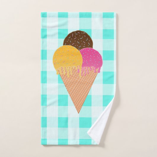 ijswafelkegel handdoek (Handdoek)