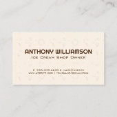 ijswafelkegel | snoep visitekaartje (Achterkant)