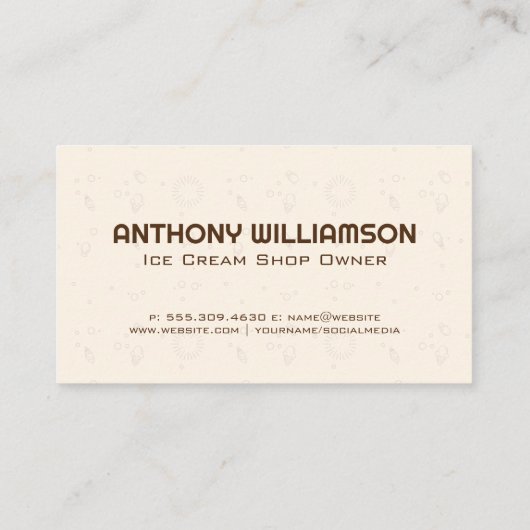 ijswafelkegel | snoep visitekaartje (Achterkant)