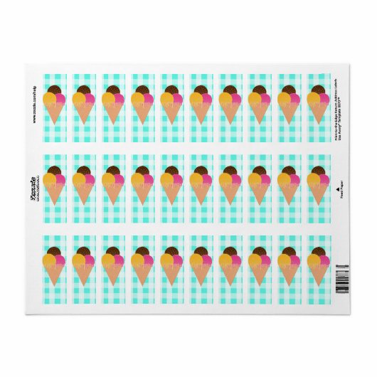 ijswaffel etiket (Full Sheet)