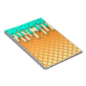 IJswaffel met druppelende mintijs en hagelslag Notitieboek (Rechterzijde)