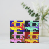  ijswagen europa pop art briefkaart (Staand voorkant)