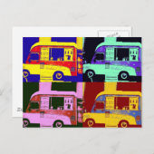  ijswagen europa pop art briefkaart (Voorkant / Achterkant)