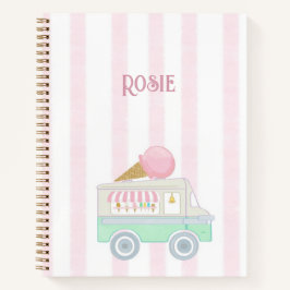 ijswagen terug naar school nostalgische retro notitieboek