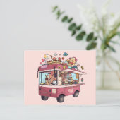 IJswagen wagen Briefkaart (Staand voorkant)