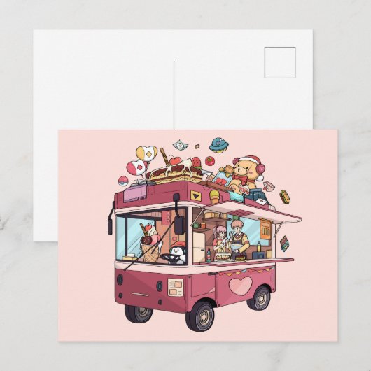 IJswagen wagen Briefkaart (Voorkant / Achterkant)